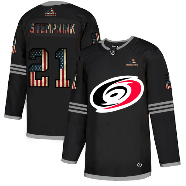 Carolina Hurricanes #21 Nino Niederreiter Adidas Men Black USA Flag Limited NHL Jersey->columbus blue jackets->NHL Jersey